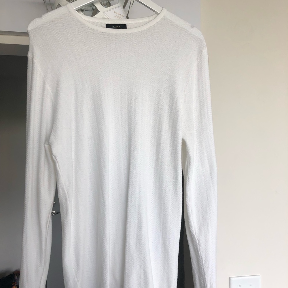 Zara White Sweater Long Sleeve
